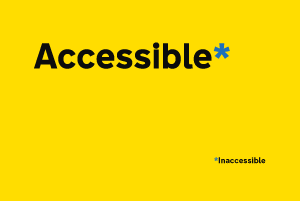 showing accessible and inaccessible text
