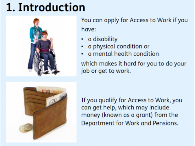 Access to work example